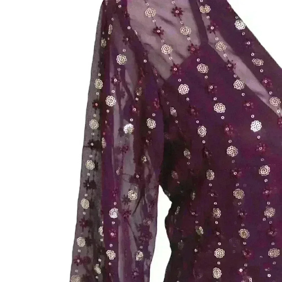 Sequin Long Sleeve Blouse - Picture 4 of 4